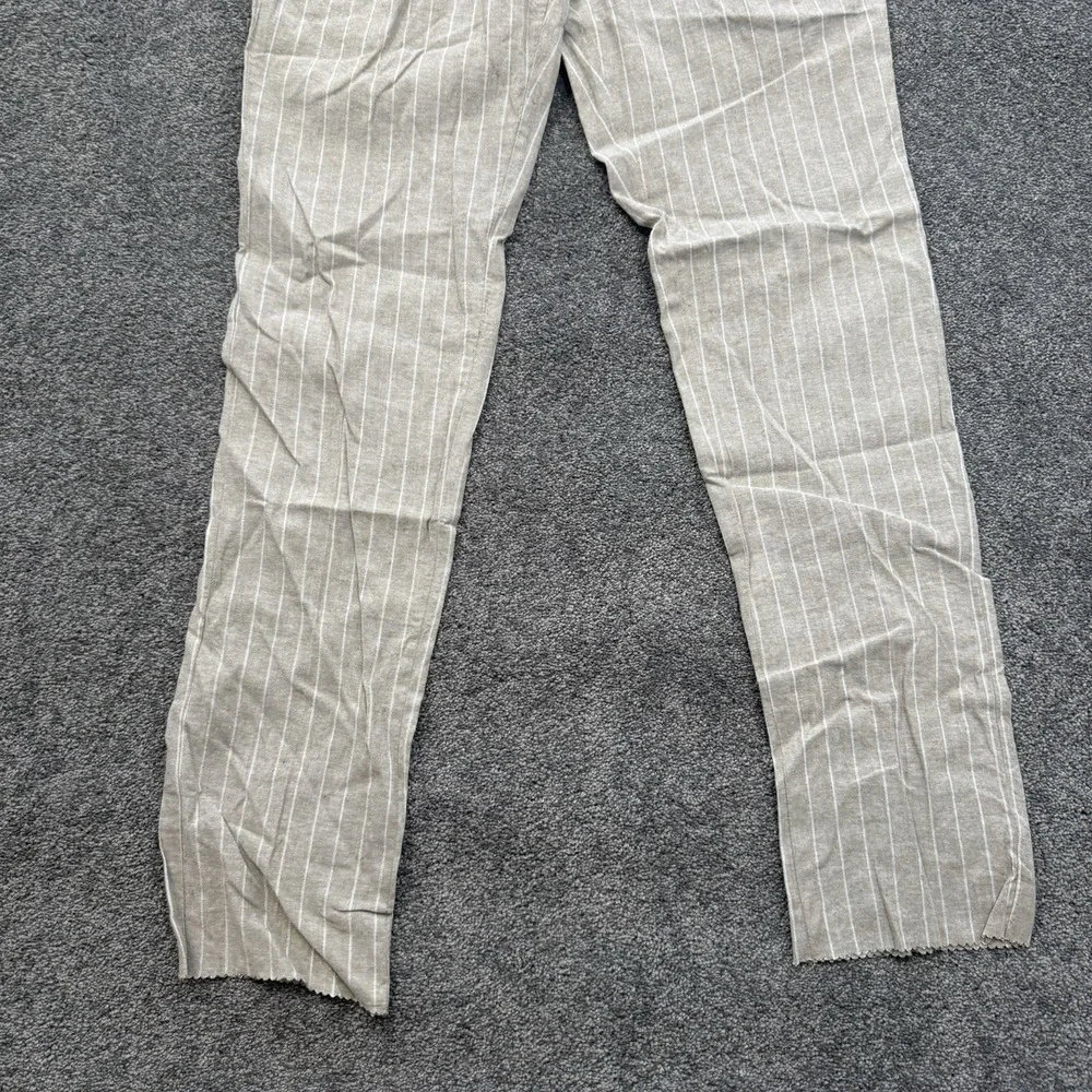 Mens 33 Bills Khakis M2P-DSBL Pants Pleated Derby Stripes Linen Cotton Striped